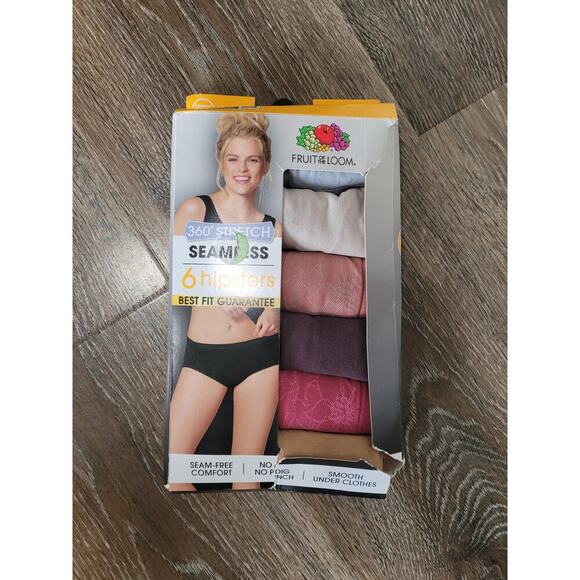 Fruit of the Loom Women's Seamless Hipster 360 Stretch 6 pack Underwear‎ 2XL #11 - Picture 1 of 3